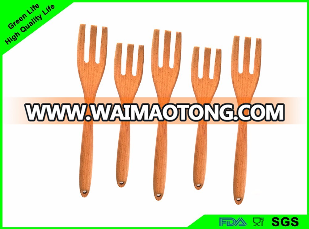 Wholesale eco friendly natural wooden fork utensils