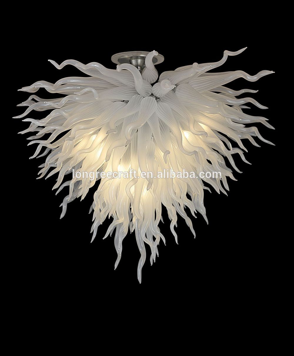 Classic White Led Hand Blown Glass Chandelier Lighting