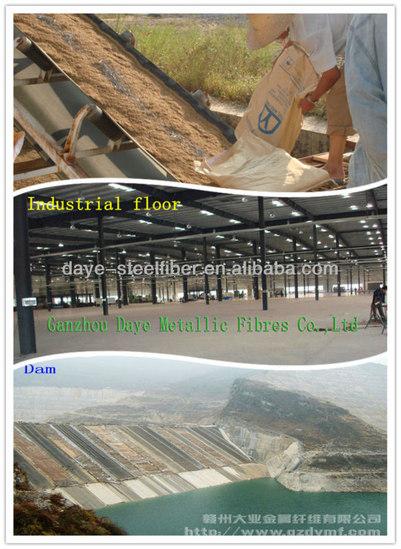 Micro steel fiber 6mm for reactive powder concrete as construction material