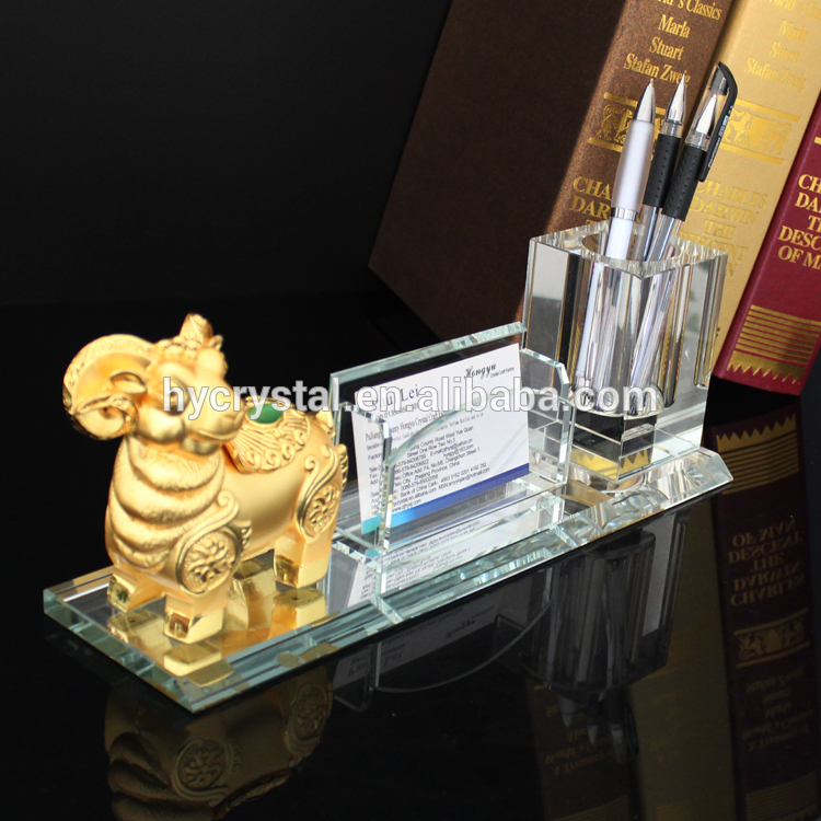 High-grade crystal gifts office desk stationery set