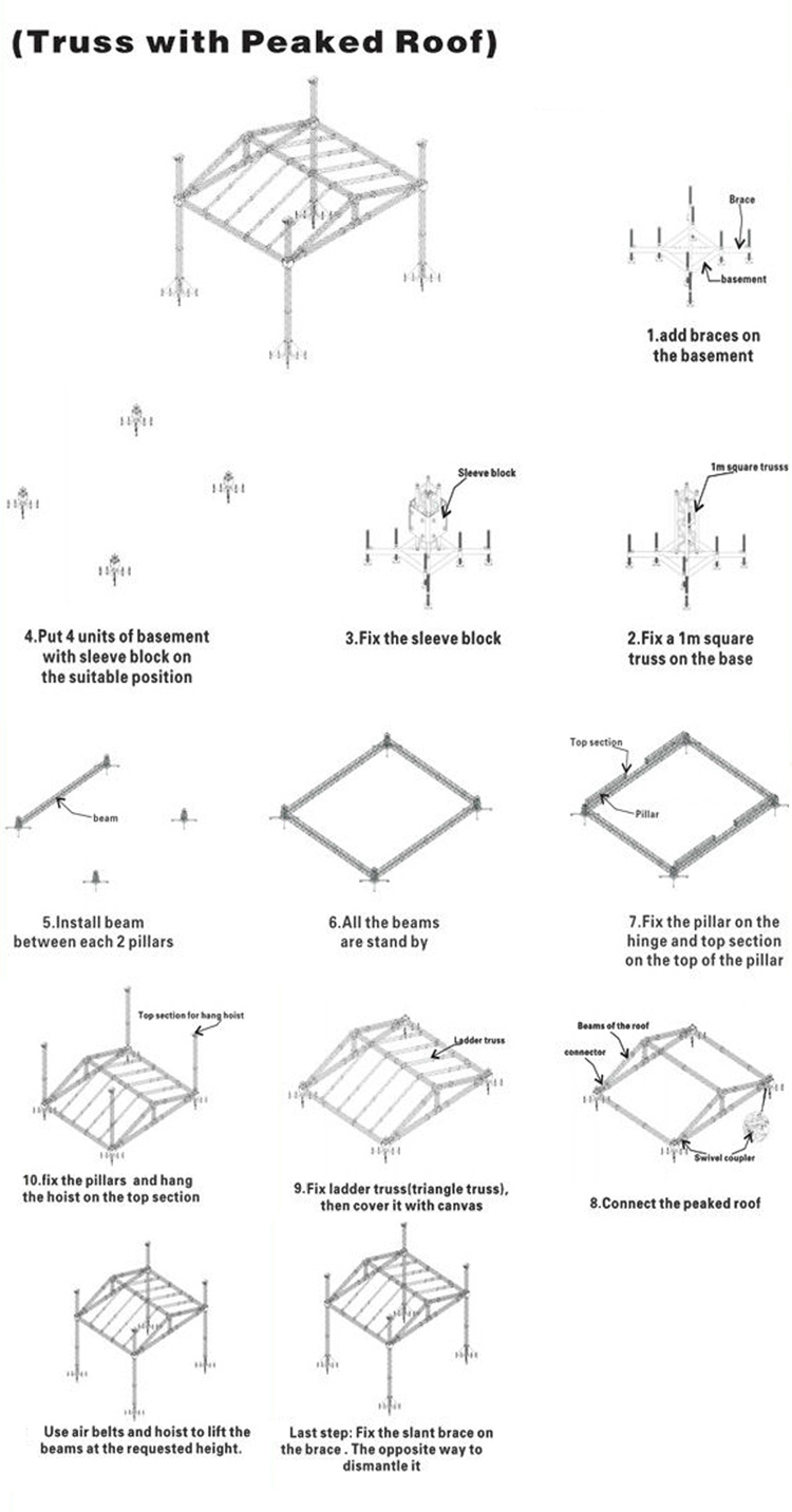 400mm outdoor stage roofs truss for sale