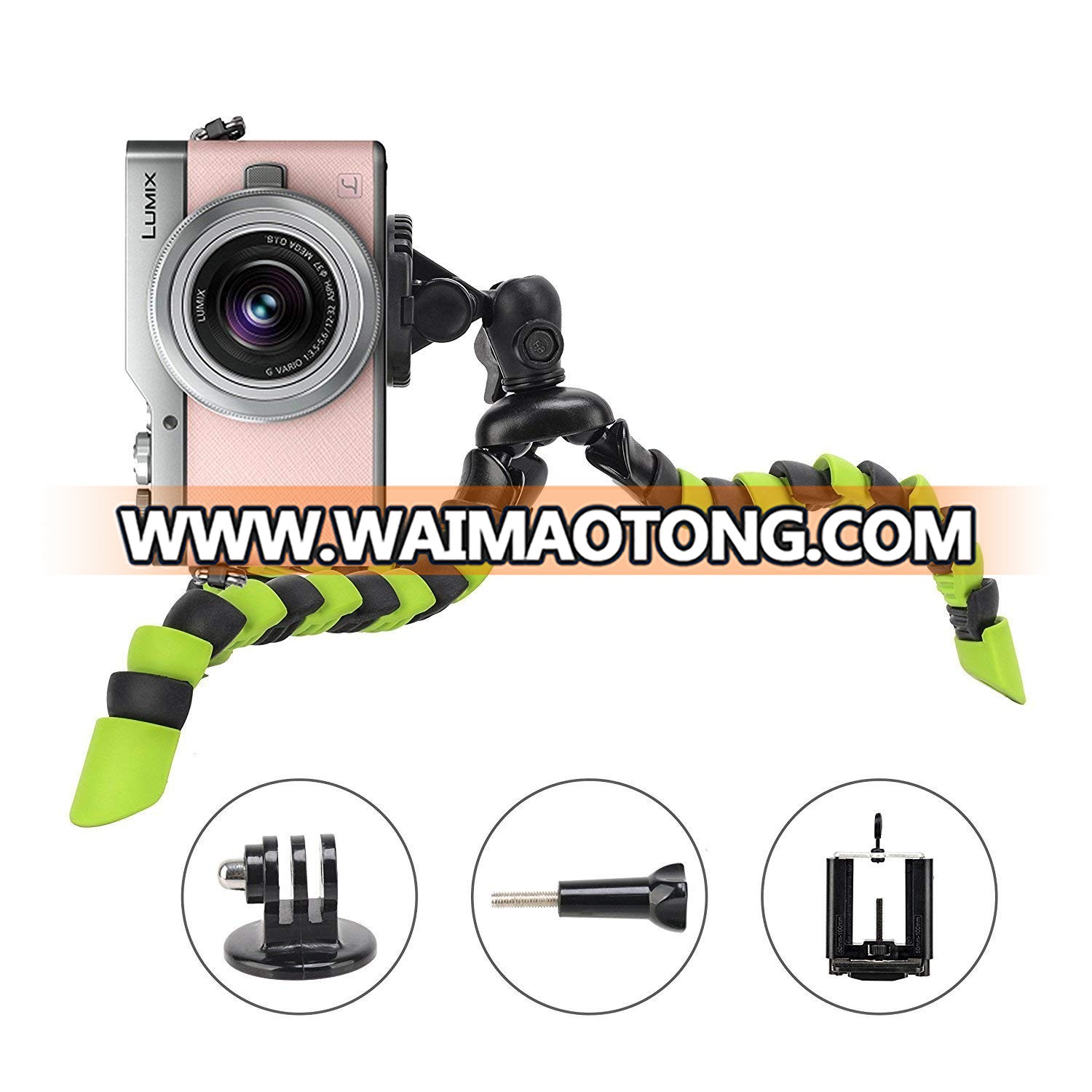 Large Portable Tripod With Flexible Octopus Legs For Cameras And Mobile Phone