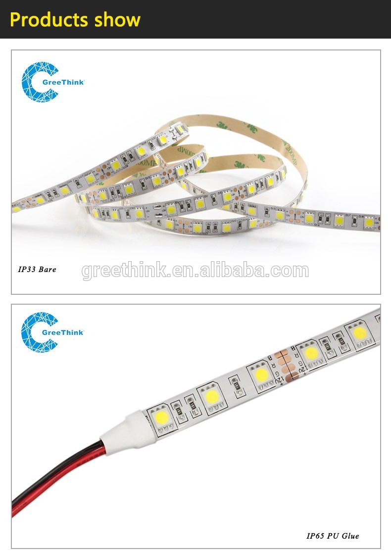 5 meters per roll High Lumen Samsung SMD 5630 LED flexible Strip