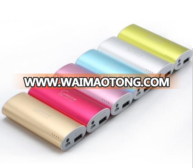 Promotional 5600mah Portable Metal Oval Shape Power Bank for all Phone