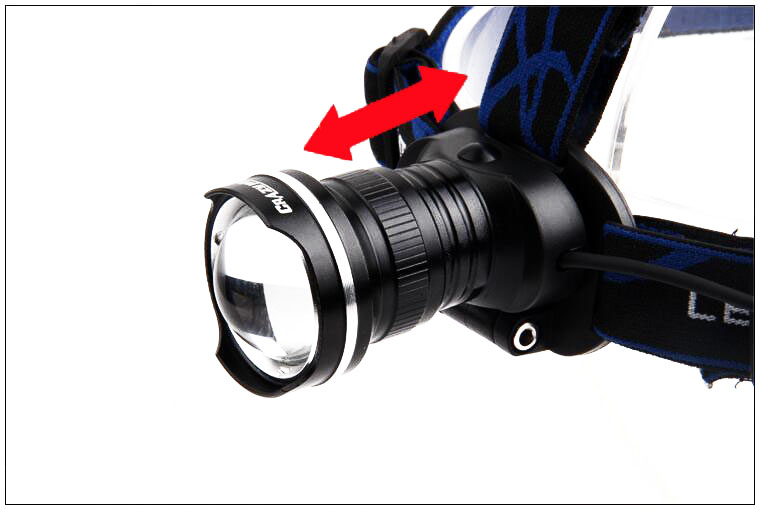 Factory direct 18650 fisheye headlights zoom XML-T6 light head light fishing head riding headlights