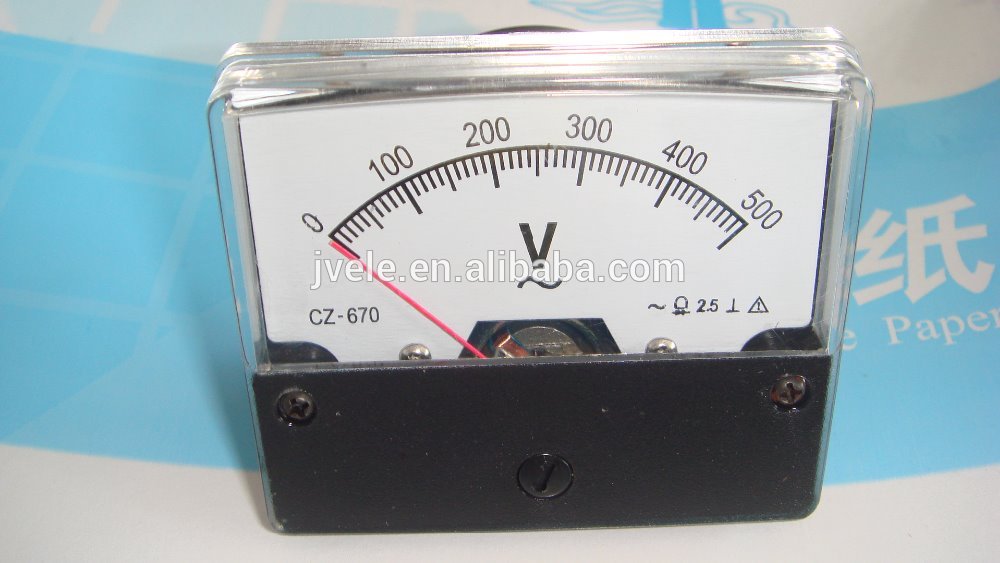 China supplier DC Volt Meter DC Voltmeter 72x72mm 96x96mm Analog DC Panel Meter