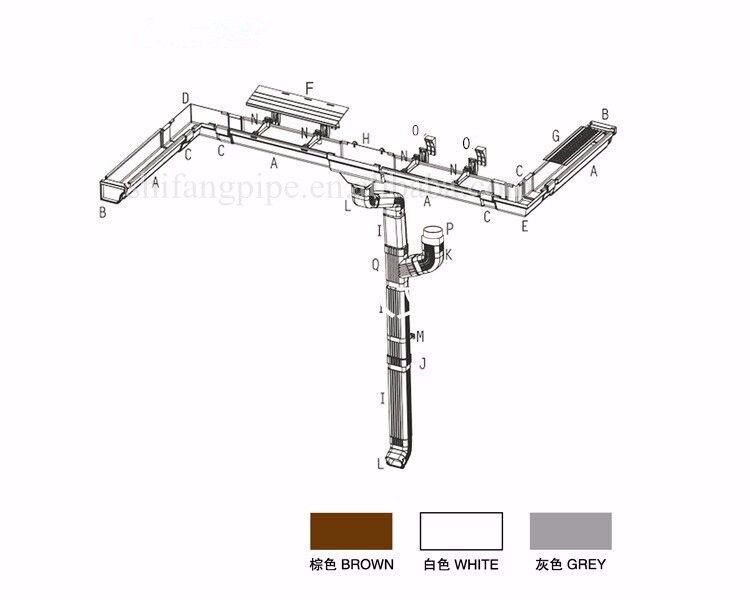 pvc rain gutter hanger of pipe fittings