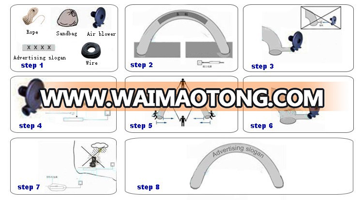 high quality semicircle arch tent party inflatables arch tent with led lighting for sale