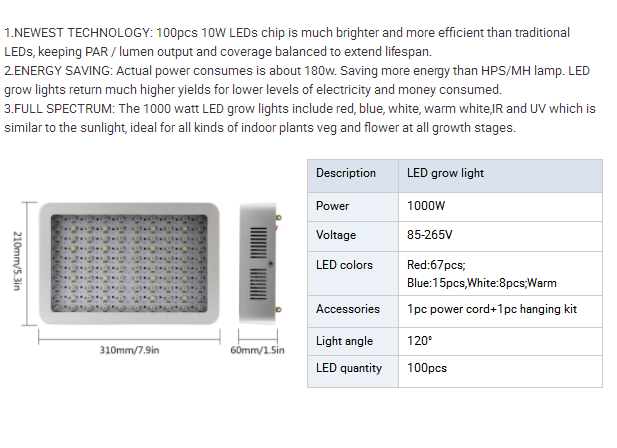 LED Bar-type Light 50W 100W 150W 200W 250W 300W LED Plant Lamp All Light Spectrum Led Grow Light Bar