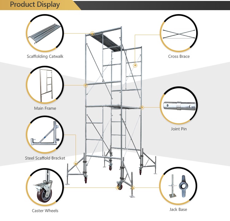 Tianjin TSX modular Q235 painted Ladder frame scaffolding used for construction