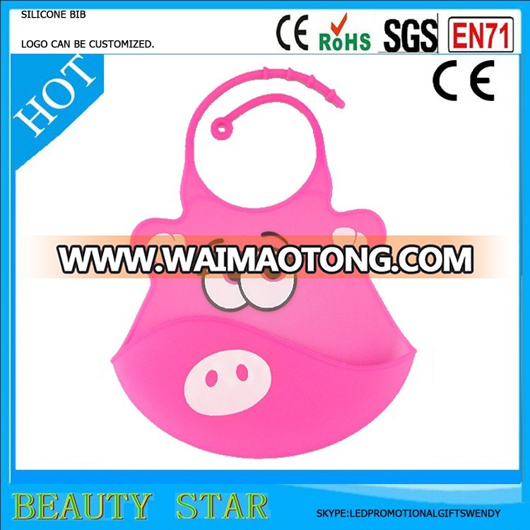 Hot selling food grade Baby bib,Wholesale silicone baby bib made in China