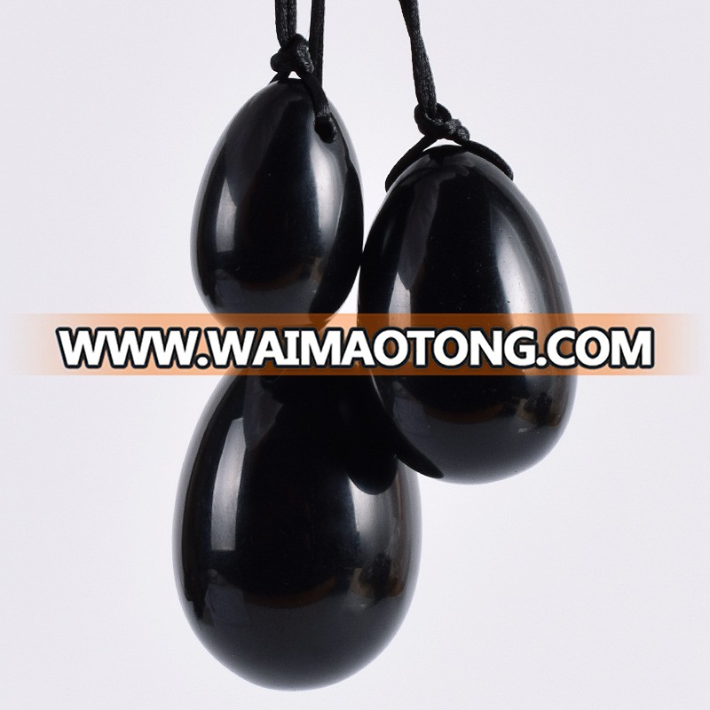 Wholesale High Quality Natural rose Obsidian white Quartz Crystal Yoni Egg For Kegel Vagina Exercise