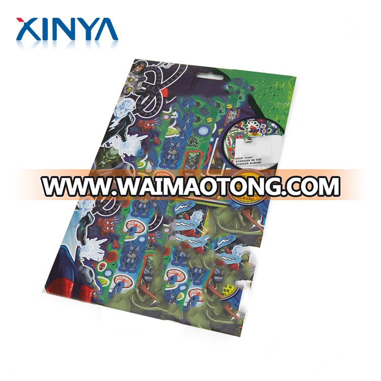 XINYA China Cheap Products Waterproof Cute Cartoon Character Kids Stickers And Label Printing