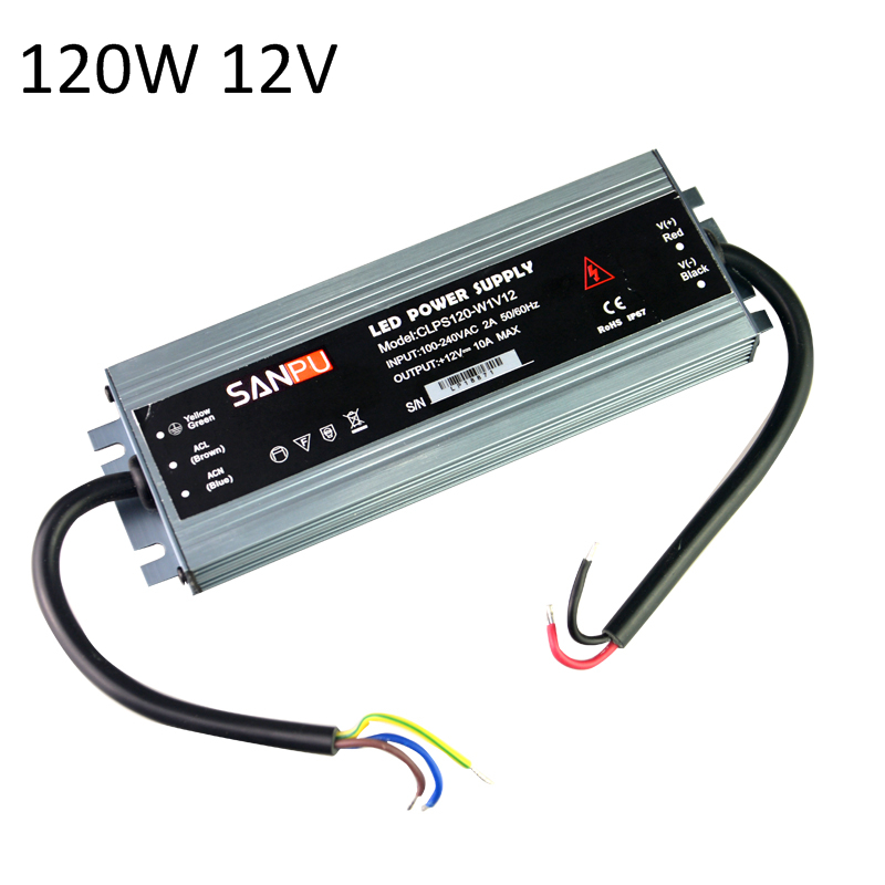 Aluminum 10A dc 120W mini 12 amp 12V switching power supply for cctv