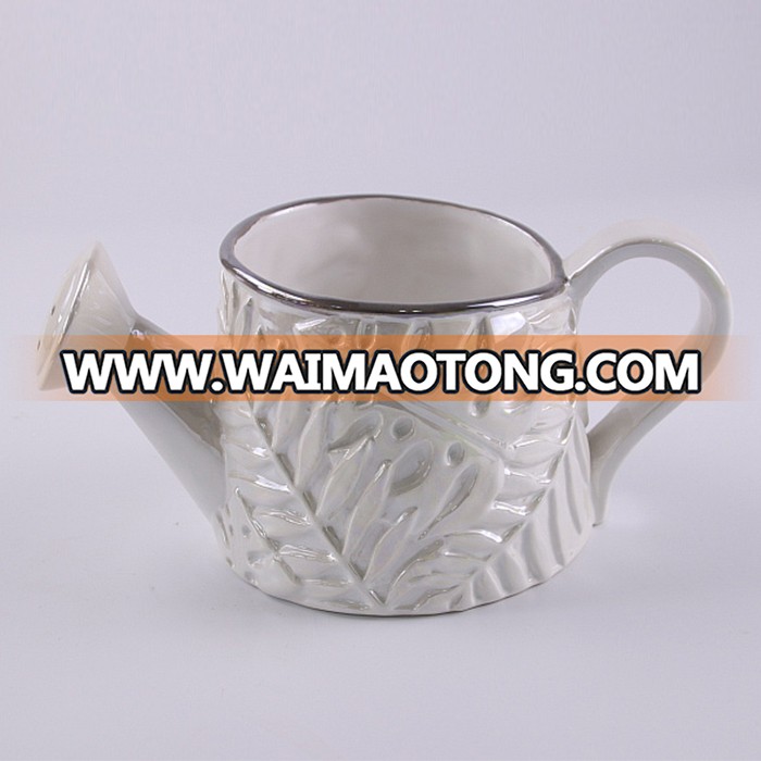 small garden ceramic flower watering can pots for sale