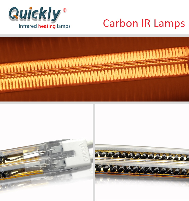 Golden reflector infrared heating lamp for printer