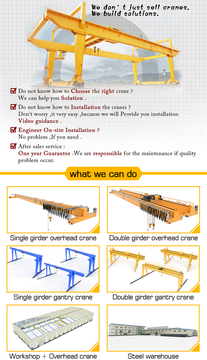 single girder hoist bridge crane with CE