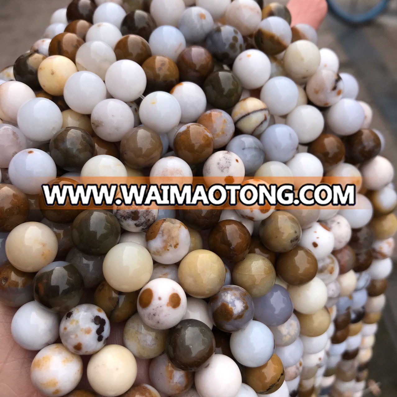 China factory natural opal 10mm stone round beads for DIY jewelry