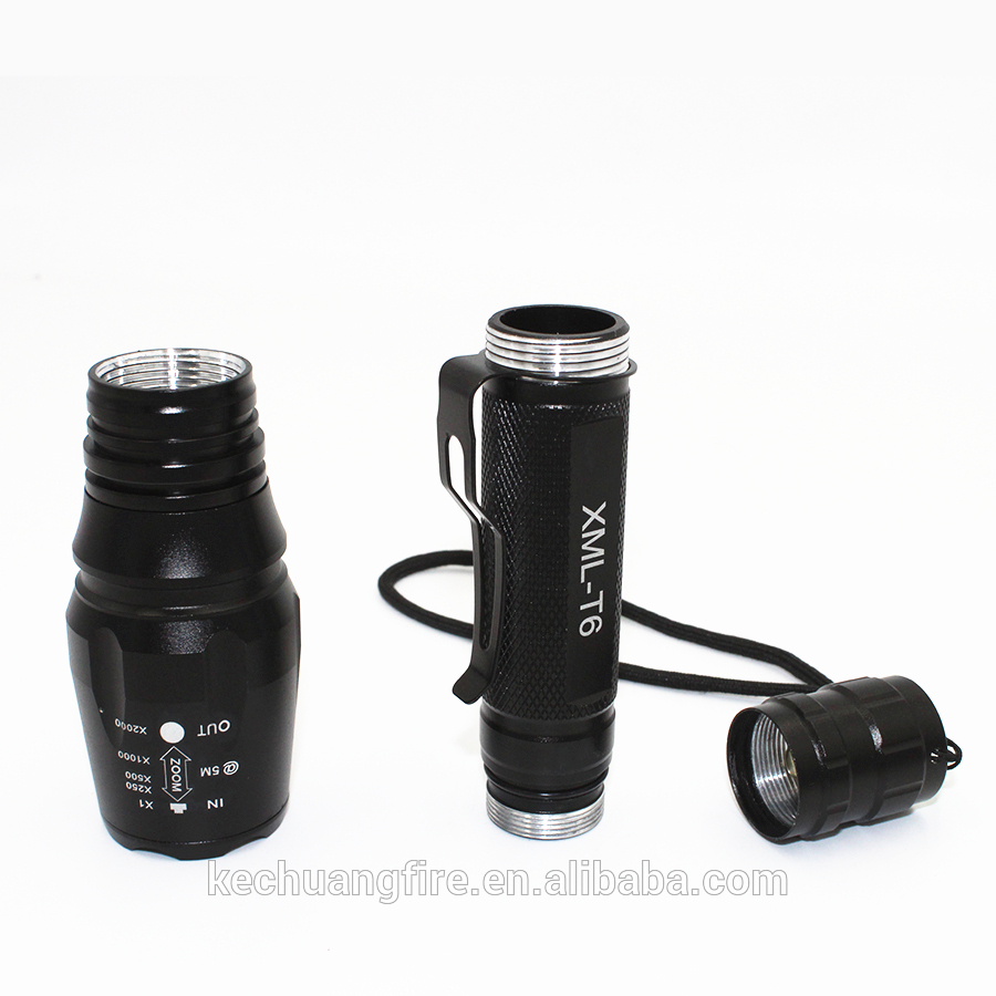 1200 Lumens XML T6 ZOOM LED Flashlight rechargeable japan torch light