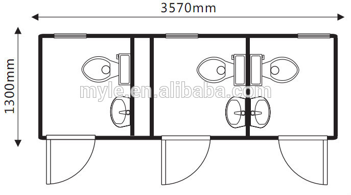 portable mobile trailer toilet