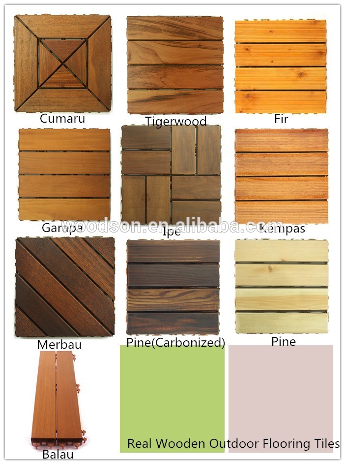 Cheap Pine Solid Outdoor Decking With Plastic Based