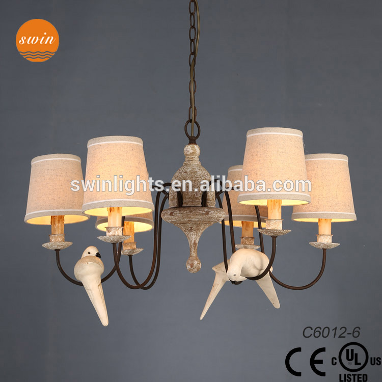 wholesale led indoor wall lamp,distressed wood wall lamp sconce with decorative birds