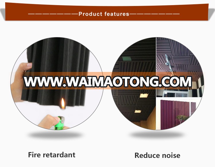 China Manufacturer wholesale fire retardant music recording studio soundproofing foam tiles panels sound proof acoustic foam