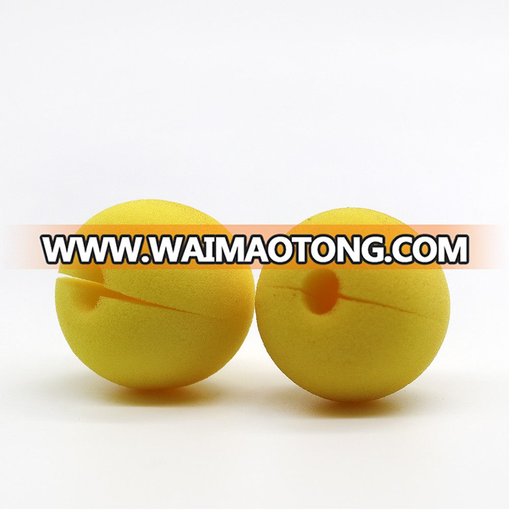 China Factory Yellow Color Party Favor Accessories for Halloween Christmas Birthday New Year, Polyurethane Foam Clown Nose