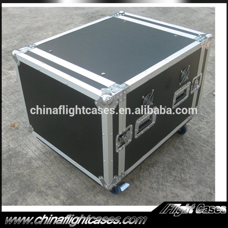 8U Amplifier Anti Shock Protective Flight Road Case, 25" body depth