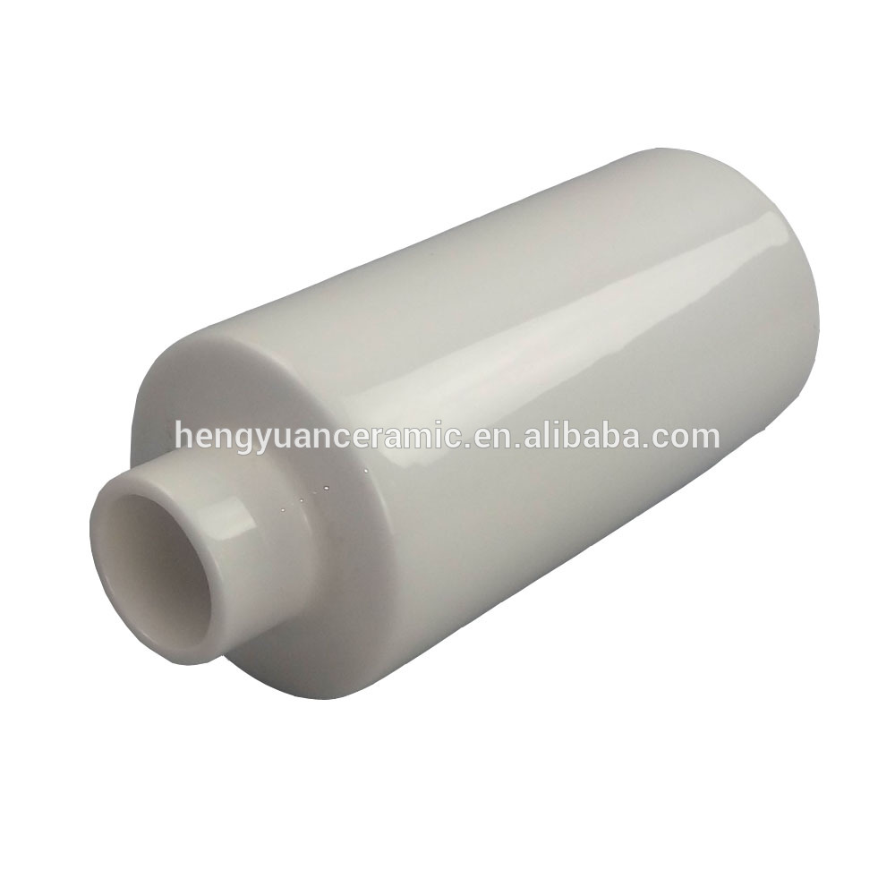 Simple white cylindrical porcelain bottle