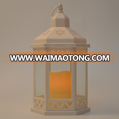 Plastic 6-sides vintage candle lanterns