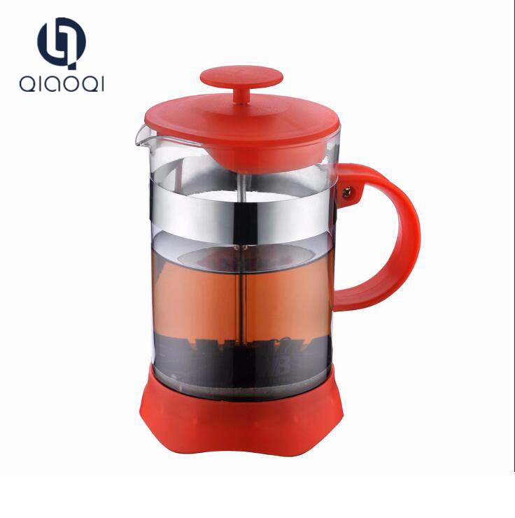 Hot sell 350ml french coffee press with borosilicate glass and stainless steel coffee plunger