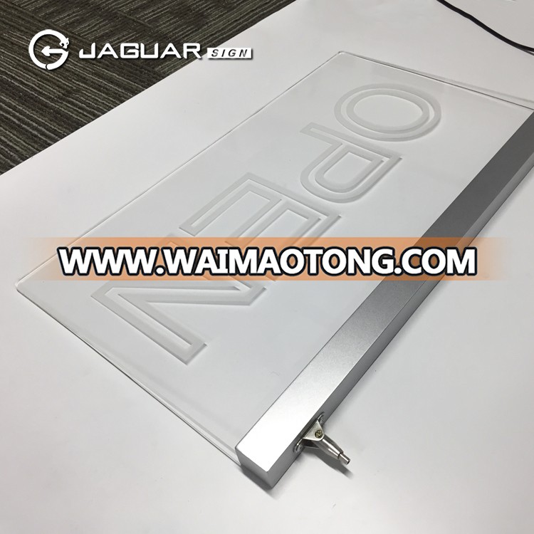 Manufacturer custom shaped acrylic led illuminated hanging signage