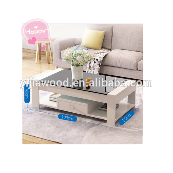 coffee table modern mdf material luxurious glass design specification