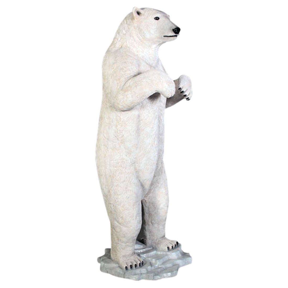 Lovely fiberglass standing life size polar bear statue for sale