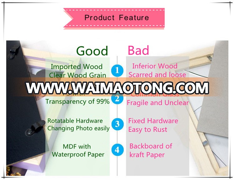 Wholesale wood shadow box picture frame online / Hot sale display box frame