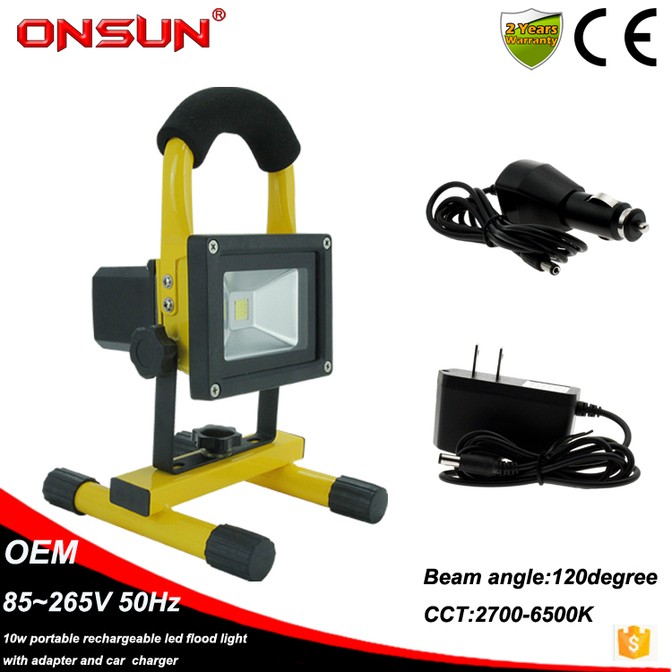 Hot selling led flood light 10W 20W Waterproof IP65 rechargeable portable Spotlight Floodlight lamp camping light