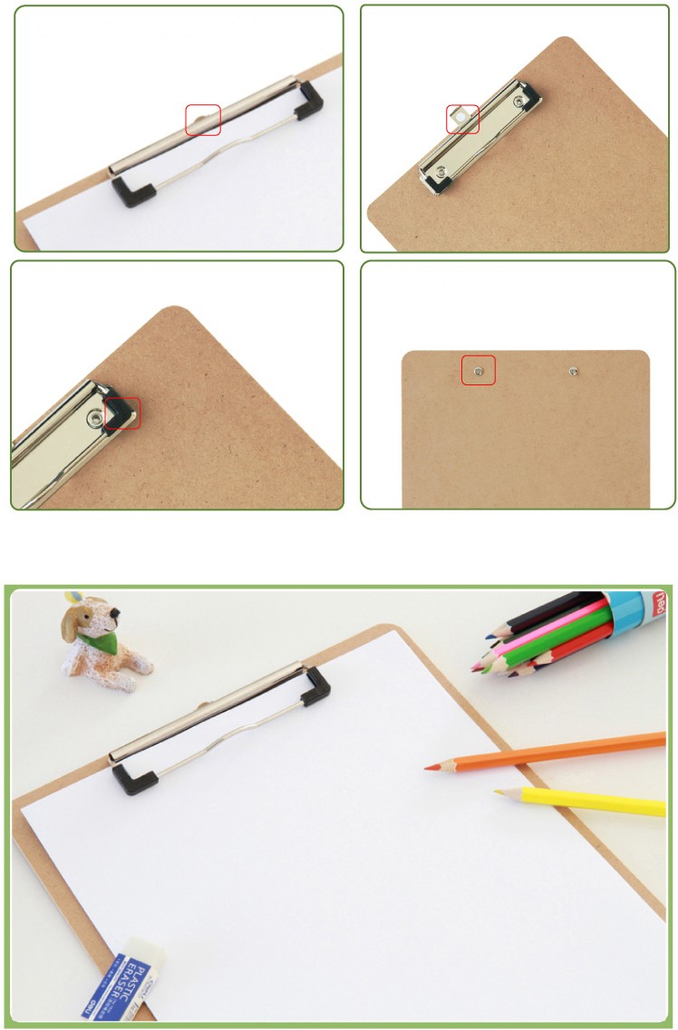 Durable A4/A5 Wooden Clipboard for Office Supply & School Stationery & Home Use