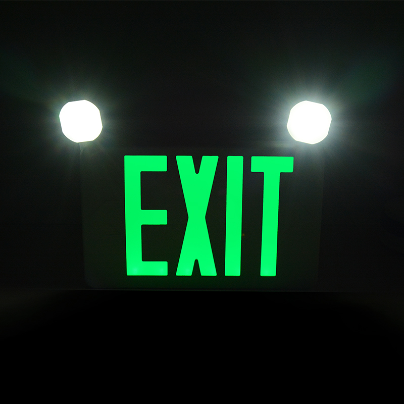 Amazon Hot sale UL listed cheap price spot light led red exit sign emergency light combo emergency exit light