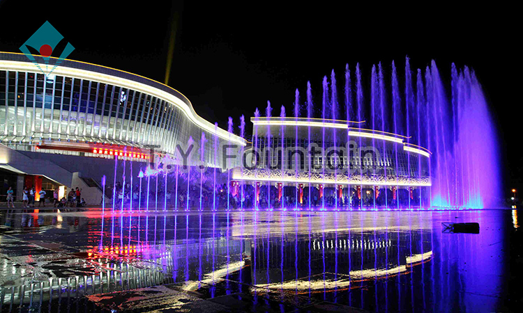 Amazing Large Scale Galvanizing Dancing Dry Deck Fountain With RGB Led