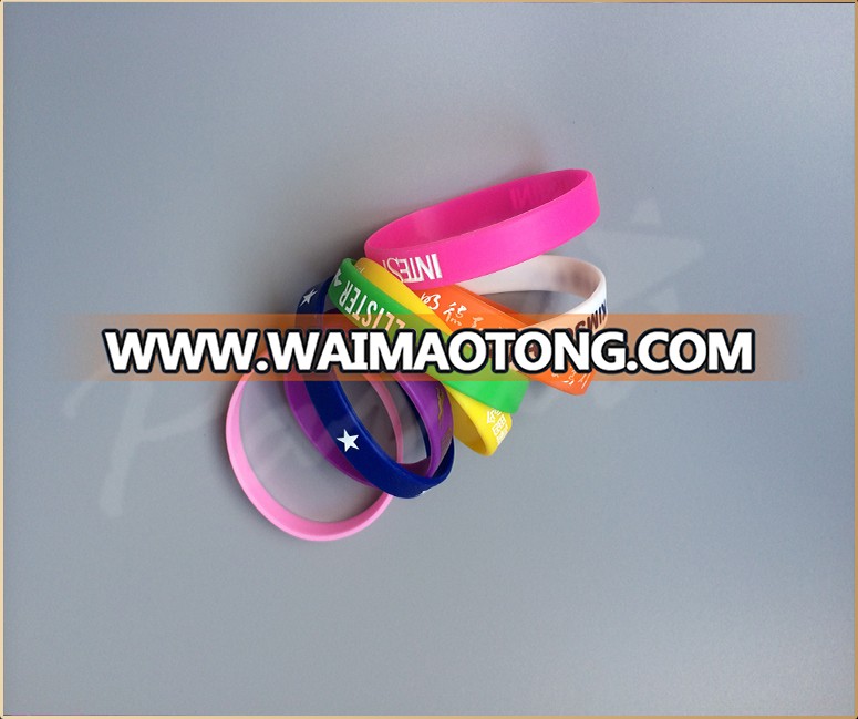 Custom silicon bracelet rubber band bracelet