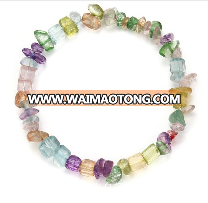 wholesale natural precious stone chip bead bracelet women