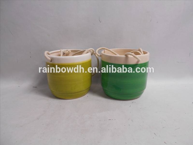 Wholesale hanging ceramic flower pot for decoration home