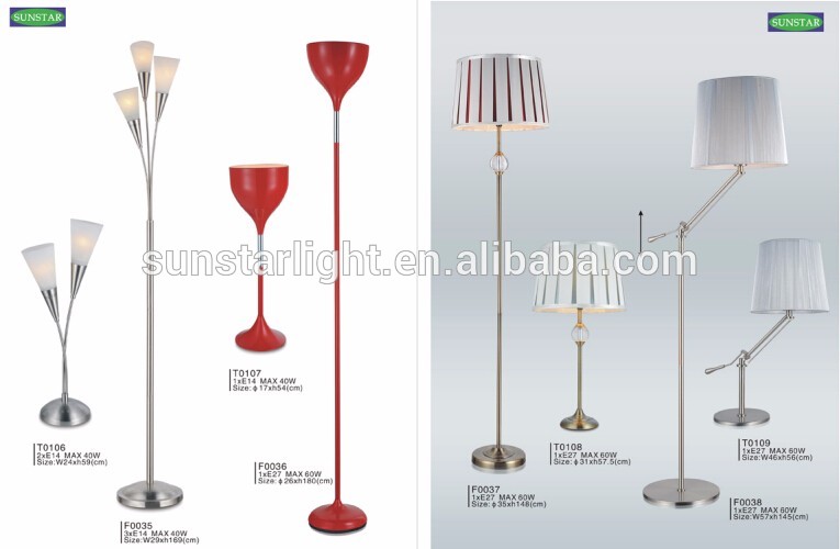 New arrival Modern Metal Body And Fabric Lampshade With Led Floor And Table Lamps/Lights For Hotel