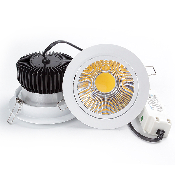 Aluminum white black 30w led downlights dimmable with DALI Triac on-off 1-10V