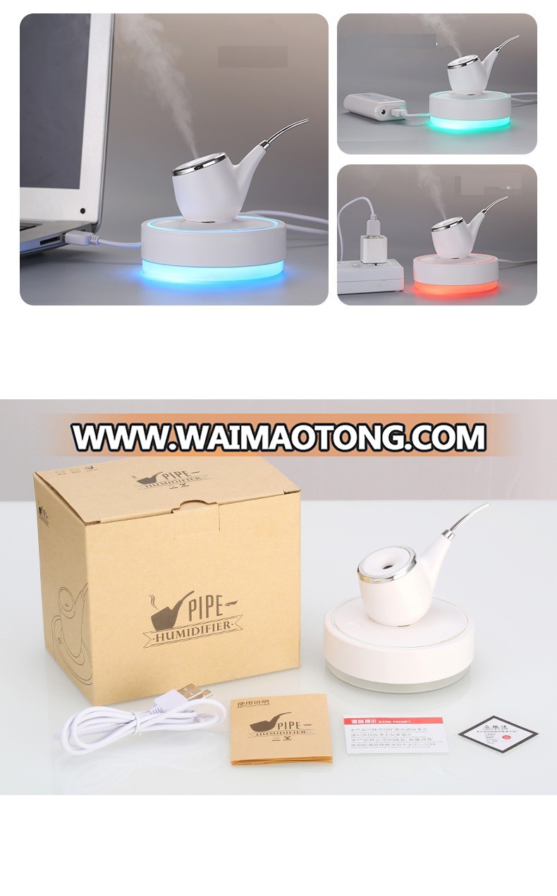 Mini personal Pipe USB humidifier for bedroom and car