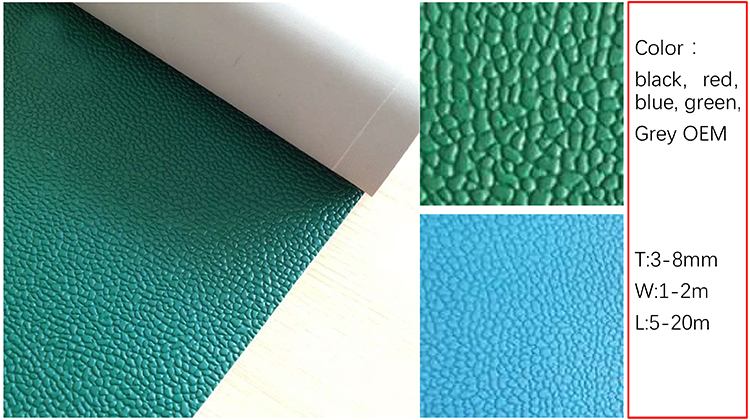 China factory supply green and grey color sports rubber flooring