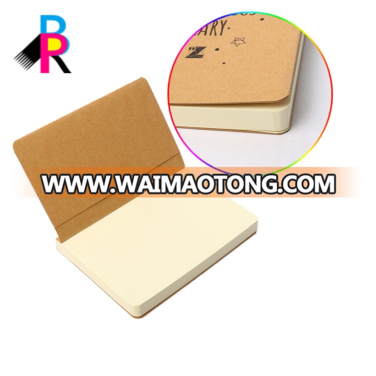 Customized drawing pad paper recycled kraft cover notebook