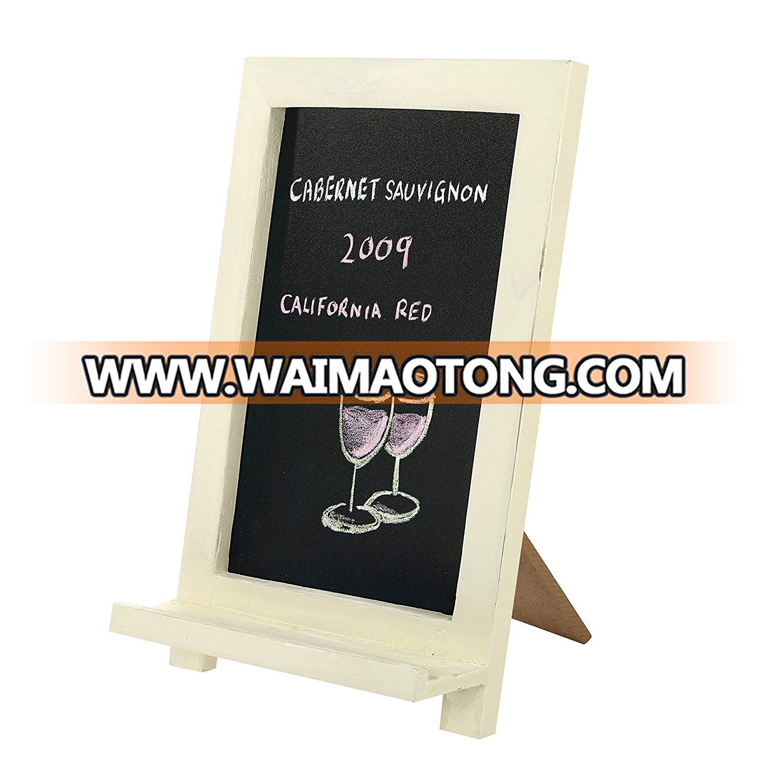 Table Number Signs Wooden Base Stand Mini Chalkboard Signs Mini Blackboard For Writing