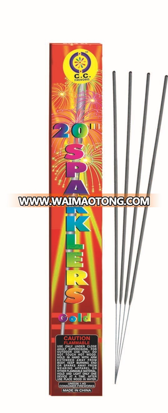 high quality color CRACKLING electric Sparklers Fireworks for wholesale